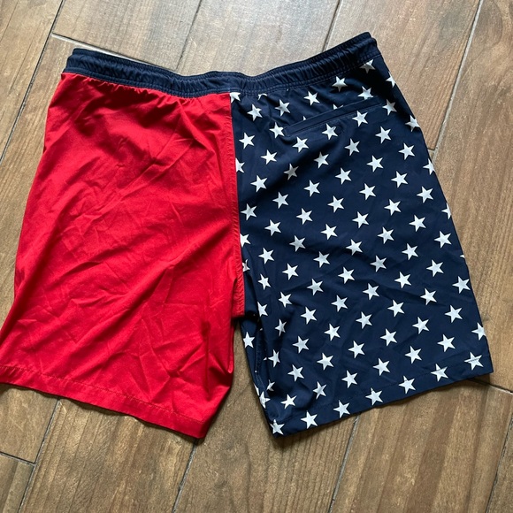 Men’s patriotic swim trunks. Only worn once. They were too big. - Picture 2 of 3